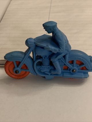 Vintage Auburn Rubber Motorcycle Toy Made In Usa