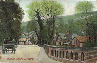 Surrey Dorking Barford Bridge 1905 Vintage Postcard 4.  2