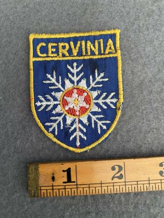 Vintage Cervinia Ski Patch Skiing Badge Italy Resort Souvenir Travel B4