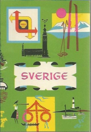 Map Of Sweden Vintage Small Map Book In Swedish English German & French