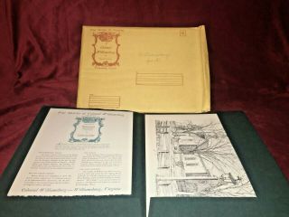 Four Sketches Of Colonial Williamsburg For Framing By Charles Overly 11 " X 14.  5 "