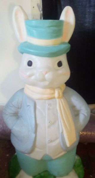 Vintage Empire Blow Mold Plastic 34 " Lighted Mr.  Easter Bunny Rabbit Yard Decor