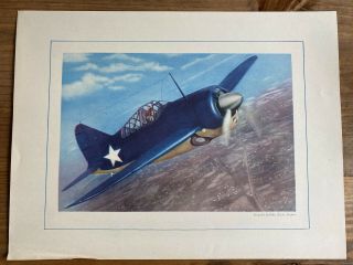 Brewster Aeronautical Corp Wwii Fighter Plane Drawings Vintage Set Of 4 11x14