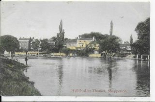 Vintage Postcard,  Halliford - On - Thames,  Shepperton,  Surrey,  1912