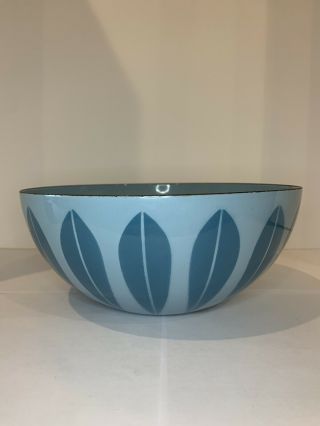 Vintage Catherine Holm Enamel Lotus Bowl 9 1/2 In.  Light & Dark Blue
