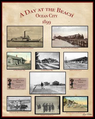 A Day At The Beach Ocean City Md 1899 Poster,