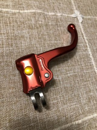 Dia - Compe Brake Lever Red Anodized Old School Bmx Vintage Bicycle Parts - Nos