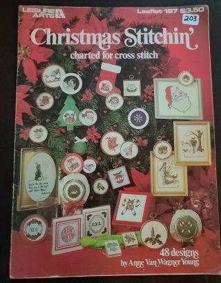 Cross Stitch Leaflet Pattern Leisure Arts Christmas Stitchin 