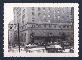 Hotel Ritz - Carlton Montreal Quebec Street View Vintage Photograph 1950 