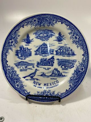 Vintage Souvenir Wall Plate Mexico The Land Of Enchantment 9 - 1/4 "