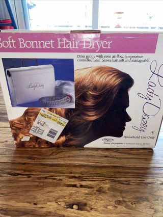 Vintage Lady Dazey Soft Bonnet Hair Dryer Dz - 30001 Travel Portable 4 - Settings