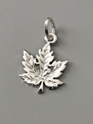 Vintage Sterling Silver Canadian Maple Leaf Charm