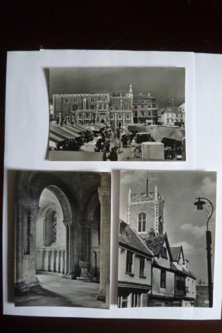 3 X Vintage Norwich Gordon Fraser / Edwin Smith Black & White Postcards