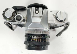 Canon AT - 1 Vintage 35mm SLR Camera w/ FD 50mm 1.  8 Lens 2