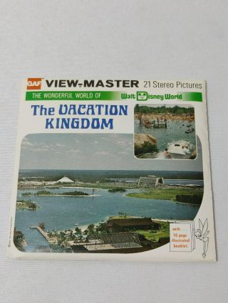 View Master Gaf Walt Disney World H 20 The Vacation Kingdom 3 Reel Set Vintage