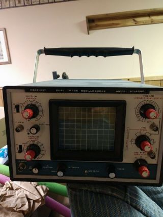 Heathkit Model Io - 4550 Dual Trace Oscilloscope - Vintage 120v 240v 70w 10 4550