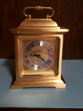 Vintage Seth Thomas Rapture Brass Desk Mantle Alarm Quartz Clock 4re703 Japan