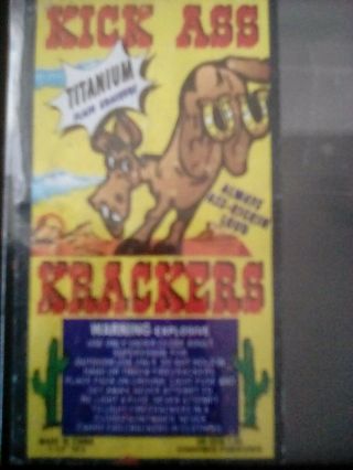 Vintage Firecracker Label ( (kick Ass Krackers))  Fireckacker Label Only See Pix