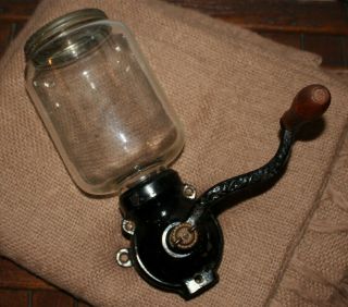 Vintage Wall Mount Coffee Grinder With Top Glass