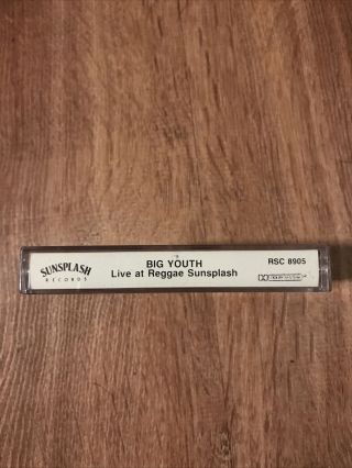 Vintage BIG YOUTH Cassette Tape LIVE AT REGGAE SUNSPLASH 3