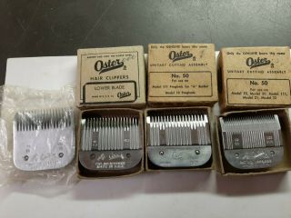 Vintage Oster Mr No.  50 Size 1,  1a,  000,  1 1/2 Clipper Cutting Assembly Blade