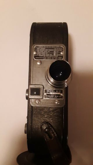 Vintage Keystone,  16mm MOVIE/FILM CAMERA MODEL A - 3, 2