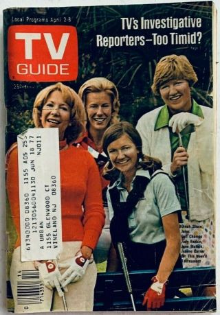 Vintage April 2,  1977 Tv Guide - Dinah Shore