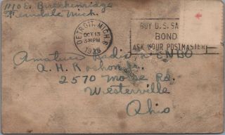 Vintage QSL HAM Radio Cards Posted W8NBO SWL Detroit Michigan 1936 2
