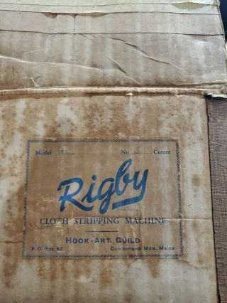 Vintage Rigby Cloth Stripping Machine