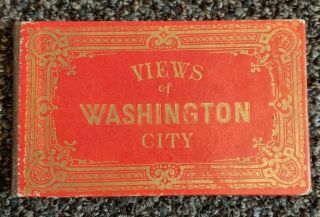 Views Of Washington City D.  C.  Victorian Accordion - Style View Book 16 Views 1880s