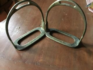 Vintage Never Rust Star English Stirrup Irons Collectible