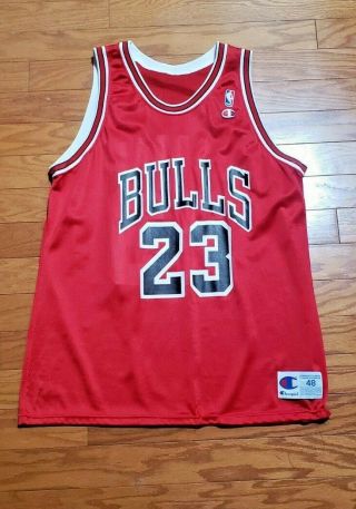 Vintage Champion Chicago Bulls 23 Michael Jordan Nba Jersey,