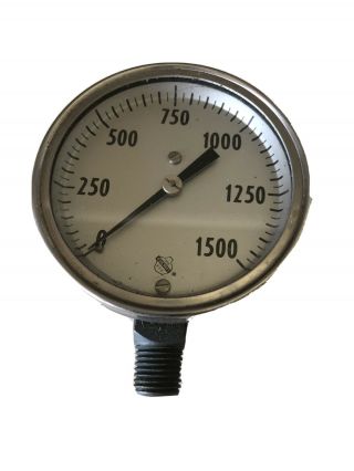 Vintage Ashcroft 1850 Pressure Gauge - Made In Usa