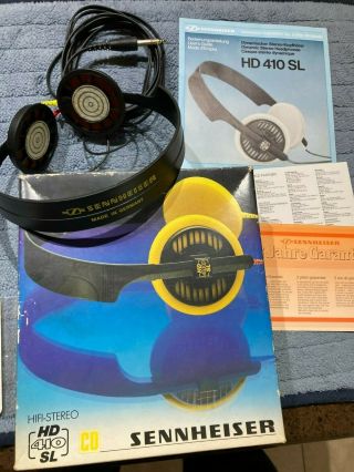 Vintage Sennheiser Hd 414 Sl Stereo Headphones Made In Germany (1970 