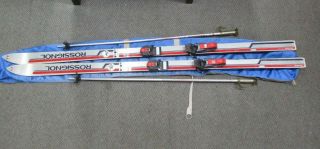 Vintage Rossignol Fp Competition 78 " Skis W/marker M40 Bindings And Poles,  Bag