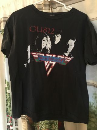 Vintage Van Halen Concert T - Shirt With October 1988 Tour Dates