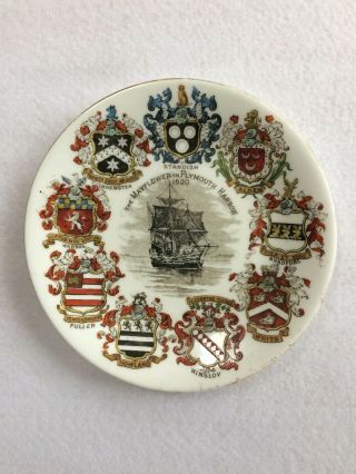 Rowland & Marsellus Mayflower Families Souvenir Plate,  Plymouth,  Ma