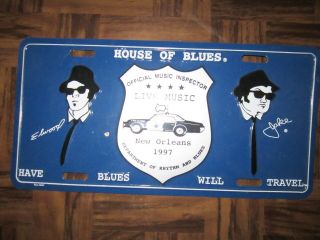 Vintage House Of Blues Orleans Blues Brothers License Plate