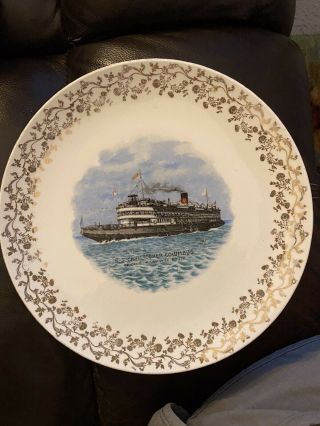 Sevres S.  S.  Christopher Columbus - Chicago Milwaukee Route Plate