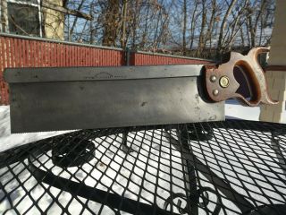 Vintage Disston Back Saw - 14 Inches - And Patina