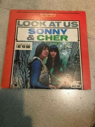 Sonny And Cher Look At Us Vintage Vinyl Lp Record 1965 Atco I Got You Babe