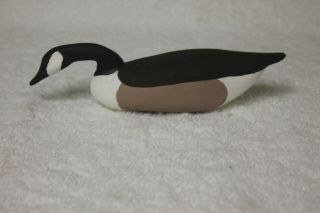 Miniature Hand Carved Goose Decoy