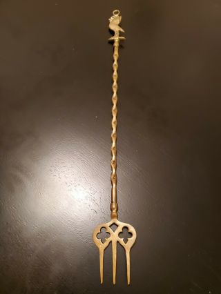 Vintage Crane Brass Toasting Fork