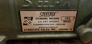 STEELPIX PROFESSIONAL FLORAL STEMMING MACHINE 35E Weight Stems Vintage 3