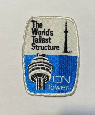 Vintage Cn Tower Souvenir Embroidered Patch Badge 2