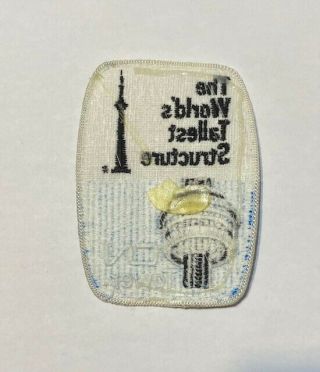 Vintage CN Tower Souvenir Embroidered Patch Badge 2 2