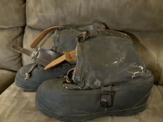 Vintage Ww2 Type A - 6a Pilots Winter Flying Boots/shoes Us Army Air Force