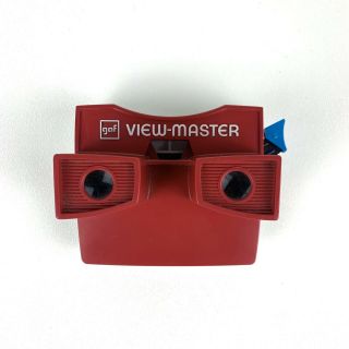 Vintage Gaf View Master Viewer Red White Model G Blue Lever