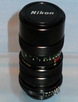 Vintage Film Camera Lens Vivitar 70 - 150mm - 1:3.  8 Close Focusing Auto Zoom.