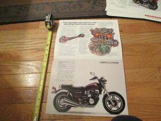Honda Motorcycle CB900 Custom 1982 Vintage Dealer Sales Brochure 2